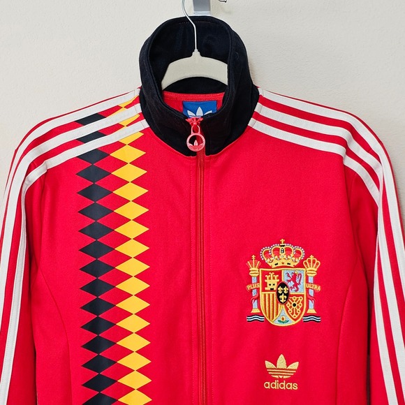 *RARE* ADIDAS Men's Spain Firebird World Cup Soccer Team Track Zip Jacket Sz M - Picture 5 of 15